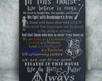 Harry Potter canvas//Harry Potter art//Harry Potter Decor//We do Harry Potter//Canvas Art//Harry Potter Gift//geek decor