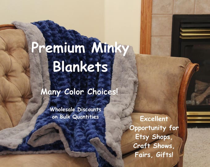 Wholesale Minky Blankets BUNDLE, 60X72 Minky Throws, Adult Minky Blankets, Drop-ship Option, For your Etsy Shop, Craft Show, Event, Gifts