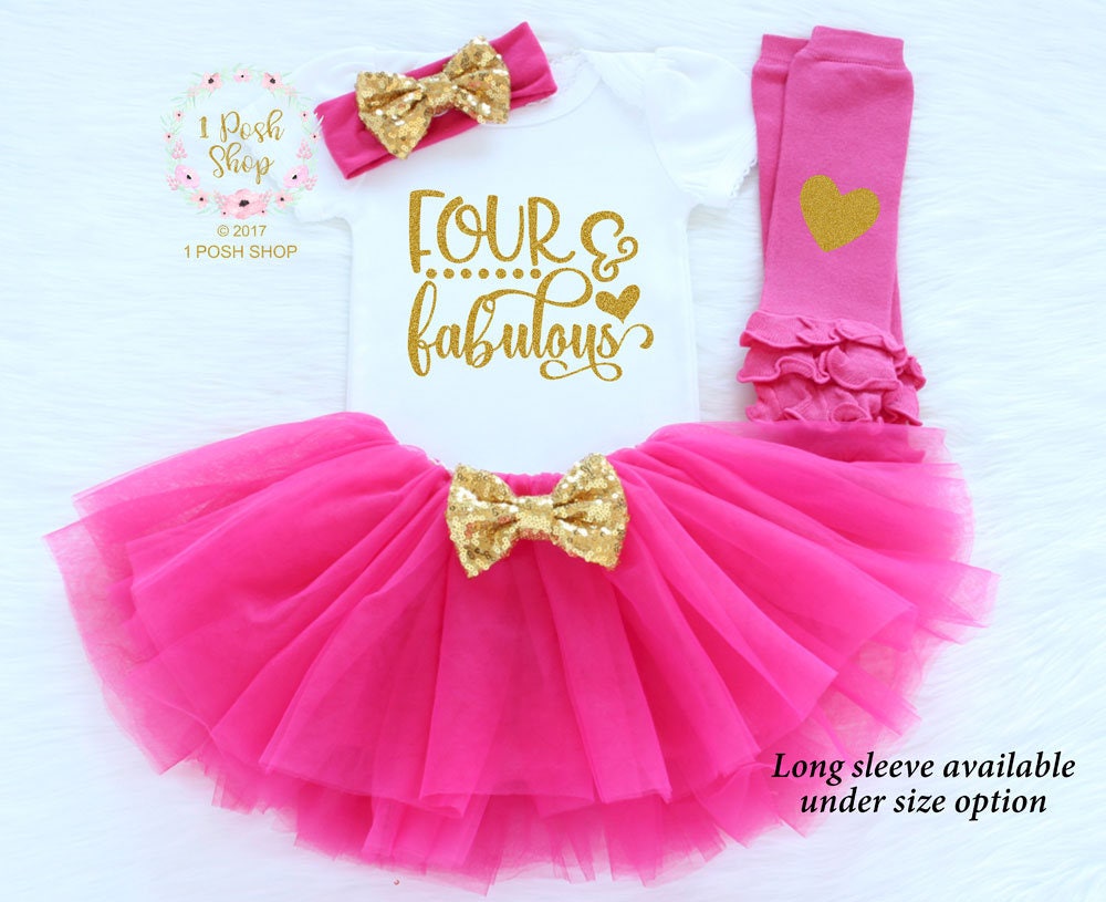 4th Birthday Girl Outfit Fourth Birthday Outfit Girl Fourth