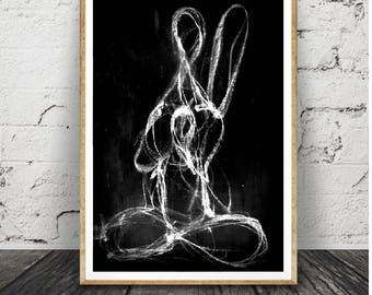art et collerction abstrait noir et blanc Design graphique, affiche imprimable, Téléchargement instantané numérique, noir et blanc