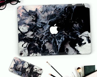 HOT->> Macbook and iPhone cases black ink case macbook pro 13 2016 & iphone 7 plus case paint splash pro 15 case + iPhone Case Bulk offer