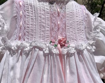Vintage Baby Lace Heirloom Party Dress and Matching Slip