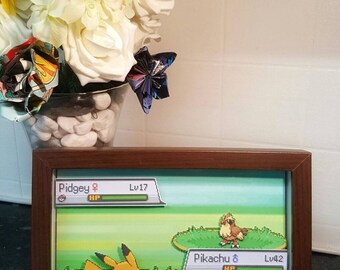 Pokemon Battle 3D Shadow Box Diorama (8x10)