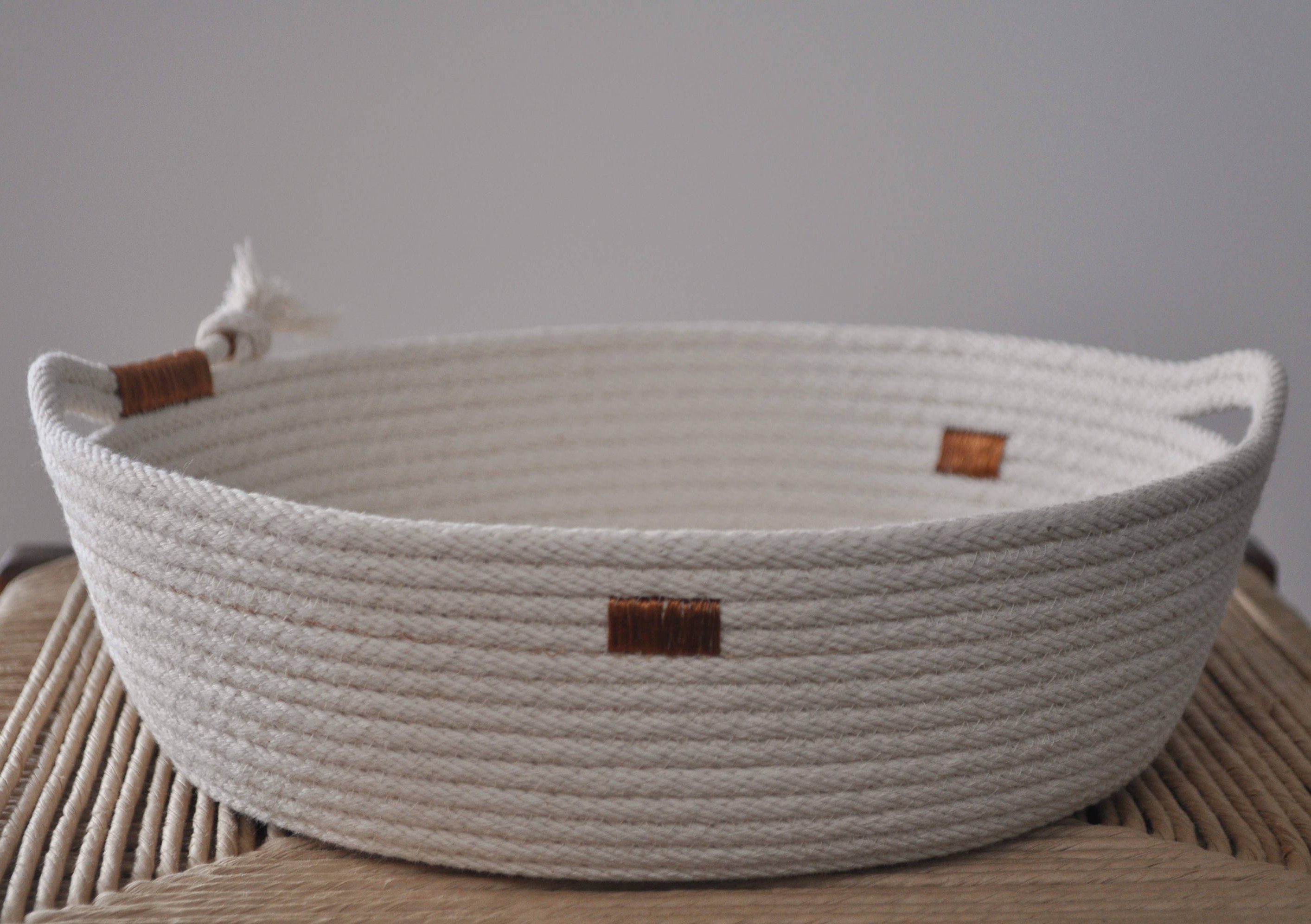 Cotton cord basket wide