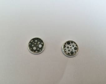 Earrings Stud Earrings black & white