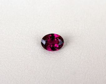 Natural Rhodolite garnet loose gemstone 1.91ct Oval cut garnet loose stone January birthstone Red purple garnet