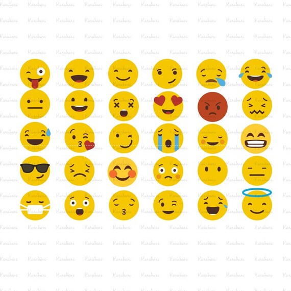 30 Emoji SVGEmoji svg filesEmoji vector files ai Files dxf