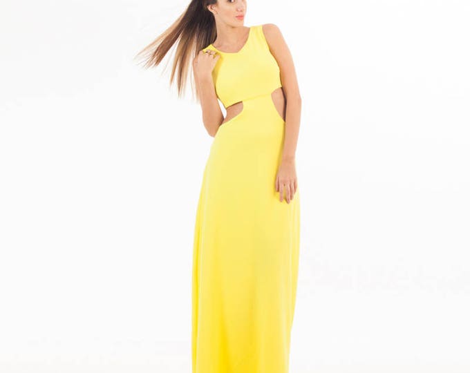 Yellow Dress - Party Yellow Dress - Long Yellow Dress - Party Dress - Sexy Dress - Yellow Clothing - Lemon Yellow Dress
