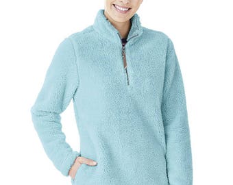 Charles River Newport Fleece Pullover, Monogrammed Pullover, Monogram Fleece, Quarter Zip, Personalized,Sherpa Fleece Pullover,Gifts for Her