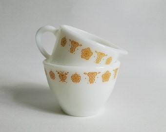 Vintage Butterfly Gold Pyrex/Corning Sugar and Creamer Set