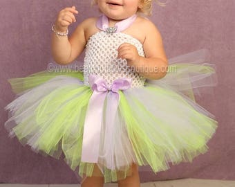Tinkerbell Baby Girl Costume,Purple and Green Toddler Tutu Dress,Halloween Costume Tutu Dress,Birthday Tutu Dresses,Tinkerbell Girl Dress