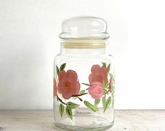 Franciscan Desert Rose Glass Canister Kitchen Storage