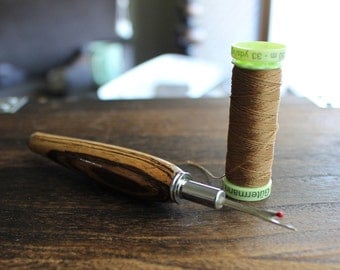 Seam Ripper, Seamstress, Gifts for Sewers, Sewing Tools, Zebrawood, Chrome, Gifts for Quilters, Wood Turned, Wood Turning,