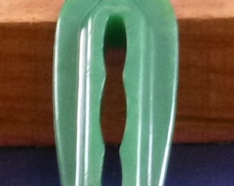 Vintage Rogers Clean-Grip Boy Clothespin (green), 1950s