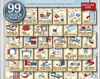 HOUSEHOLD CHORES Printable chores/digital collage/1