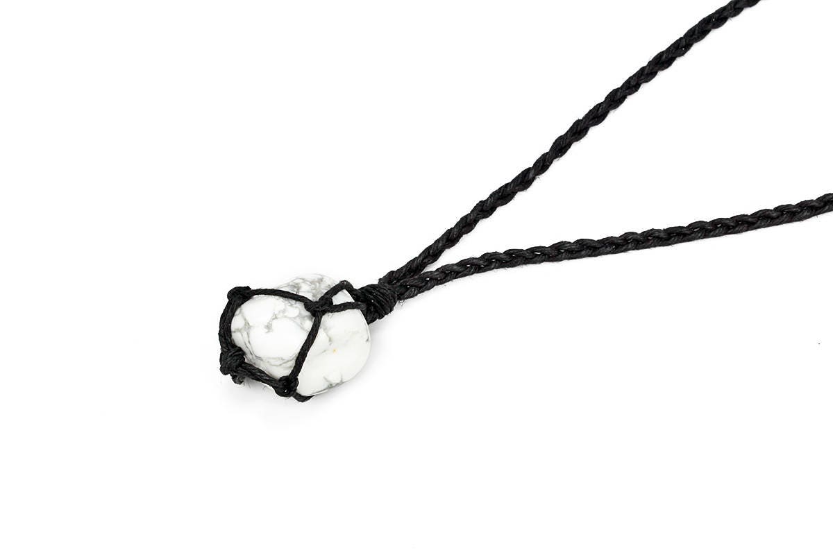 White Howlite Necklace White Howlite Jewelry Healing Crystal