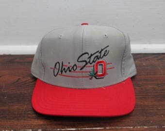 Ohio State vintage snapback hat baseball cap gray NCAA Buckeyes