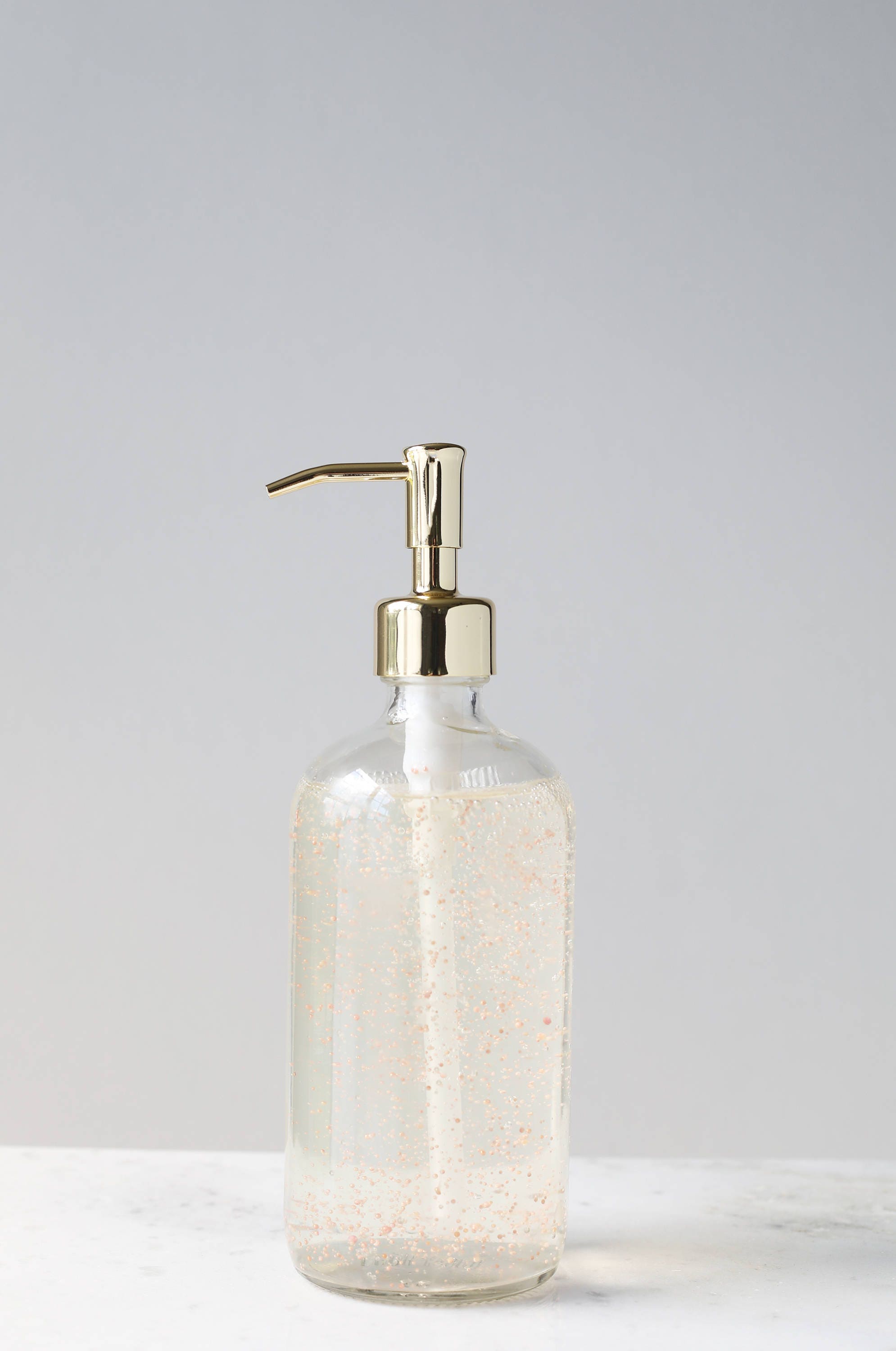 Market Glass Soap Dispenser with Gold Pump