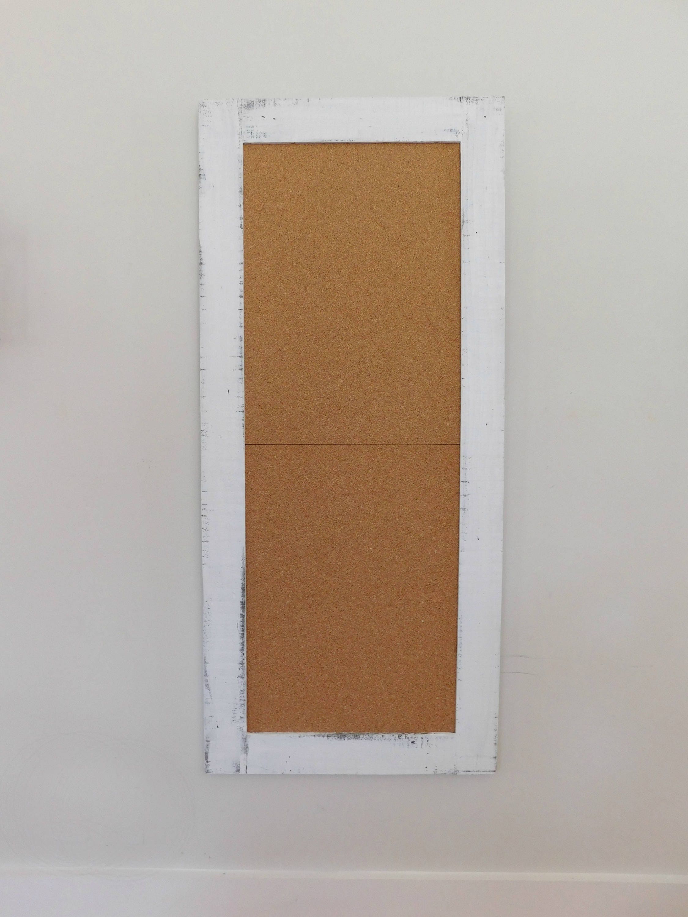White EXTRA LARGE CORKBOARD Long Bulletin Board Long and