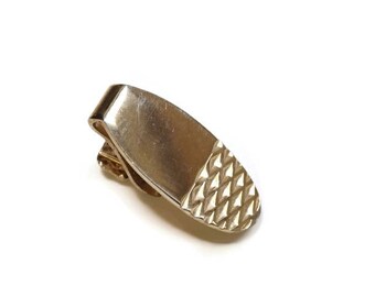 Vintage Tie Clip,Napkin Clip,Skinny Tie Clip,Lingerie Clasp,Cravat or Scarf Holder,Collar Clip,Child's Tie Clip,Oval Gold Tone Tie Clasp