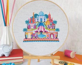Pretty Little India - Satsuma Street Modern Cross Stitch Pattern PDF - Instant download