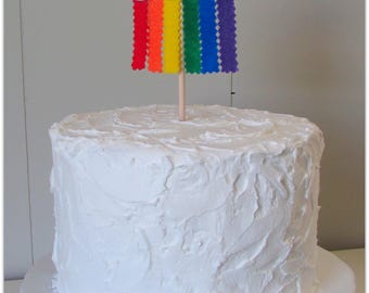 Rainbow Cake Topper, Cloud Cake Topper, Rainbow Party Decorations, Rainbow Decor, Rainbow Birthday, Rainbow and Cloud Cake Topper, Rainbow