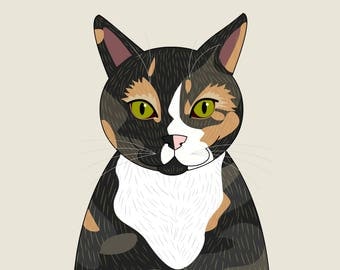 Custom Pet portraits Cat portrait Custom cat Portraits Cat illustration Custom pet Portraits Cat art Gift for cat lovers