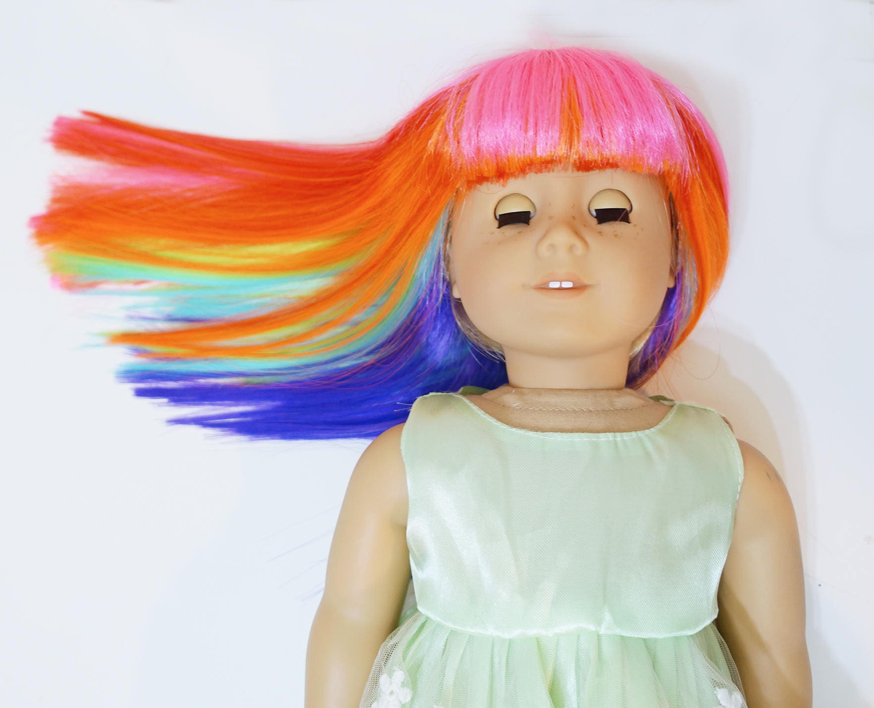 american girl doll with rainbow hair