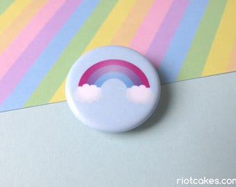 Bisexual Rainbow Pride Button