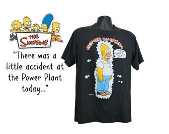 T-shirt Vintage Années 90 Bart Simpson - Motif Windsurf Santo Domingo, Single Stitch - Taille XL, Occasion TB état