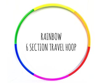 Polypro Hoop(s) - Rainbow 6 Section Travel Hoop