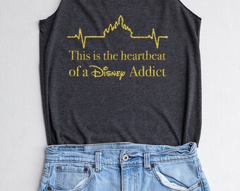 Disney addict heartbeat castle - Disney shirt,Disney tank top,Princess shirt,Princess tank top,Hakuna moscato shirt,Hakuna moscato tank top