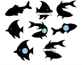 Fish monogram | Etsy