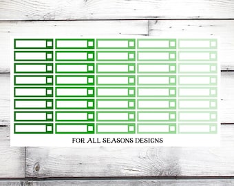 Green Labels for Planner, Check Box Tags, Erin Condren Planner