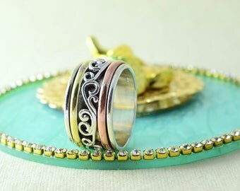 Meditation Ring * Spinner Ring * Spinning Ring * Anxiety Ring * Worry Ring * Fidget ring * Spin Ring * Statement Ring * Sterling Silver Ring