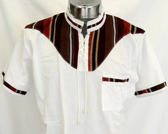 Guayabera Authentic Mexican Shirt Cami Wedding Wear Yucateca