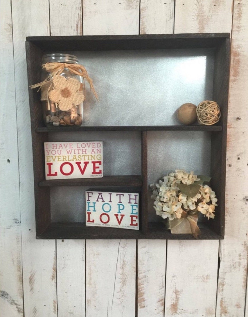 Shadow Box Shelf Display Case Wood Shadow Box rustic wall
