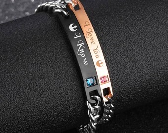 I Love You I Know Set Bracelet, Stainless Steel, Set Couple Bracelet, Friendship Bracelet, Alliance, Friendship Bracelet, Matching Bracelet
