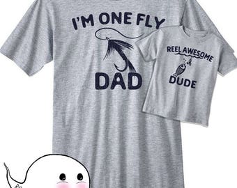 Fathers Day Gift Fishing Shirt Father Son Matching Shirts Daddy T-shirt Tees Mens Pregnancy Announcement Matching Shirts Daddy Baby Son