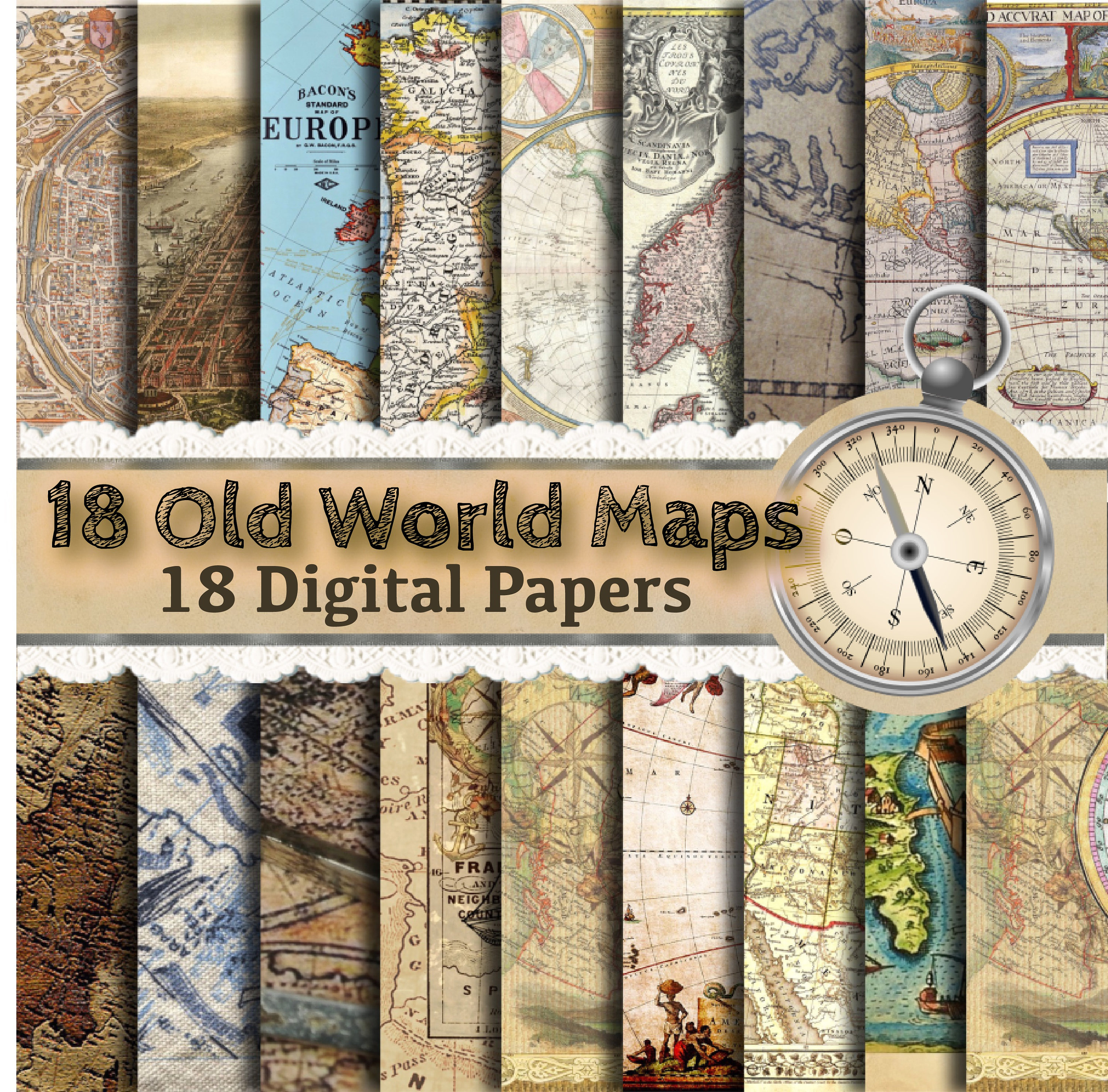 Old World Map Paper Vintage Maps Vintage Map Paper Map