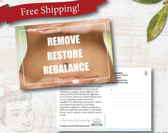 plexus postcard, CUSTOM plexus postcard, gut health, mailer postcard, plexus swag - Free Shipping