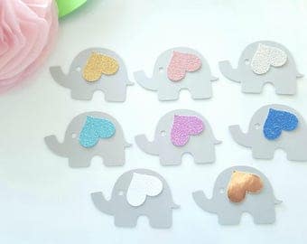 Elephant die cuts,Elephant confetti, Elephant theme, Elephant baby shower decor,Small elephant cut outs,First birthday confetti,