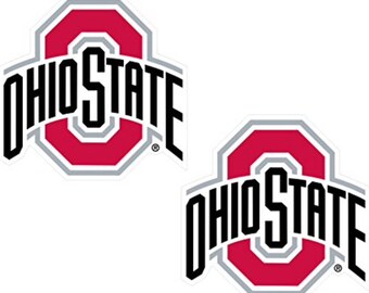 2 Pack Ohio State Buckeyes Premium Vinyl Decal for Phone, YETI, RTIC, Ozark Insulated Rambler Tumbler Cups 3"W