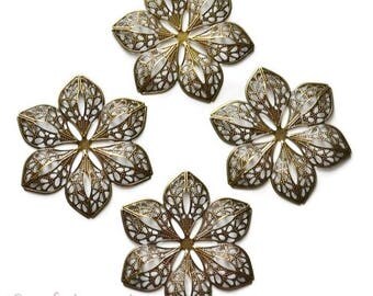 2 embellishments scrapbooking watermark print star 6cm