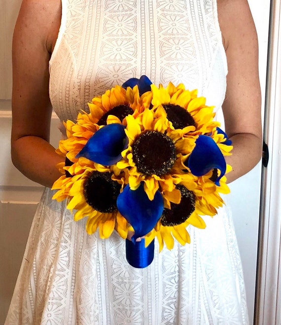 Sunflower Bridal Bouquet Sunflower And Calla Lily Bouquet