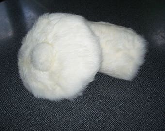 Girl's Fur Beret and Muff Rabbit Fur Hat and Muff 1950s Vintage