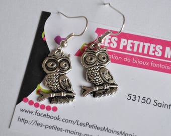 earring retro chic vintage OWL