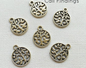 SALE 50% OFF 3pc- Antique Silver Tone Tree Charm, Tree of Life Charm, Silver Tree, Tree of Life Pendant, Silver Tree Charm, Bracelet, Tree