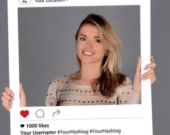 FREE 5 day SHIPPING - Custom Instagram Frame, Instagram photo booth prop, Instagram photo booth Frame, Instagram Photo Prop