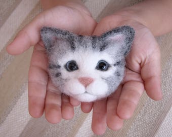 Felt brooch-needle felting brooch-felted brooch-wool brooch-gift ideas SOLD Made to order